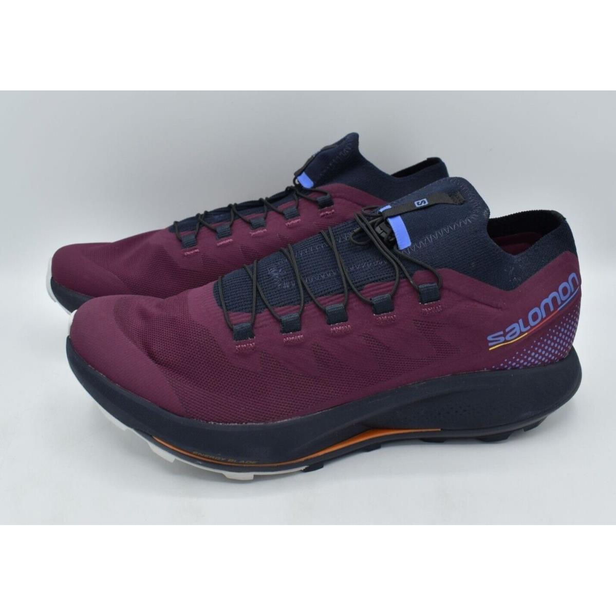 Salomon Womens Size 10 Pulsar Trail Pro Grape Wine Night Sky Trail Running Shoes