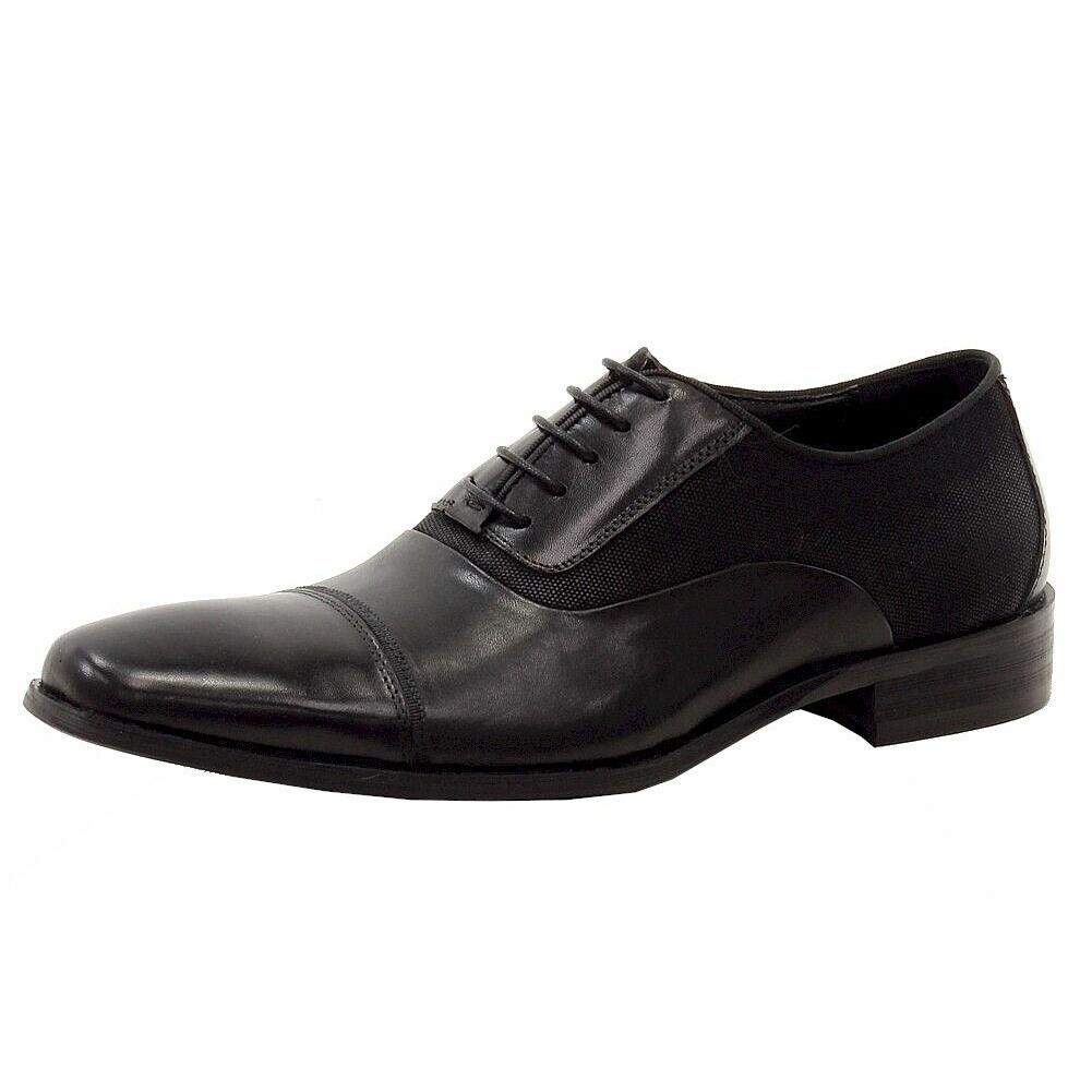 Kenneth Cole Reaction Men`s Smoke-ing Jacket Black Dress Oxfords Shoes