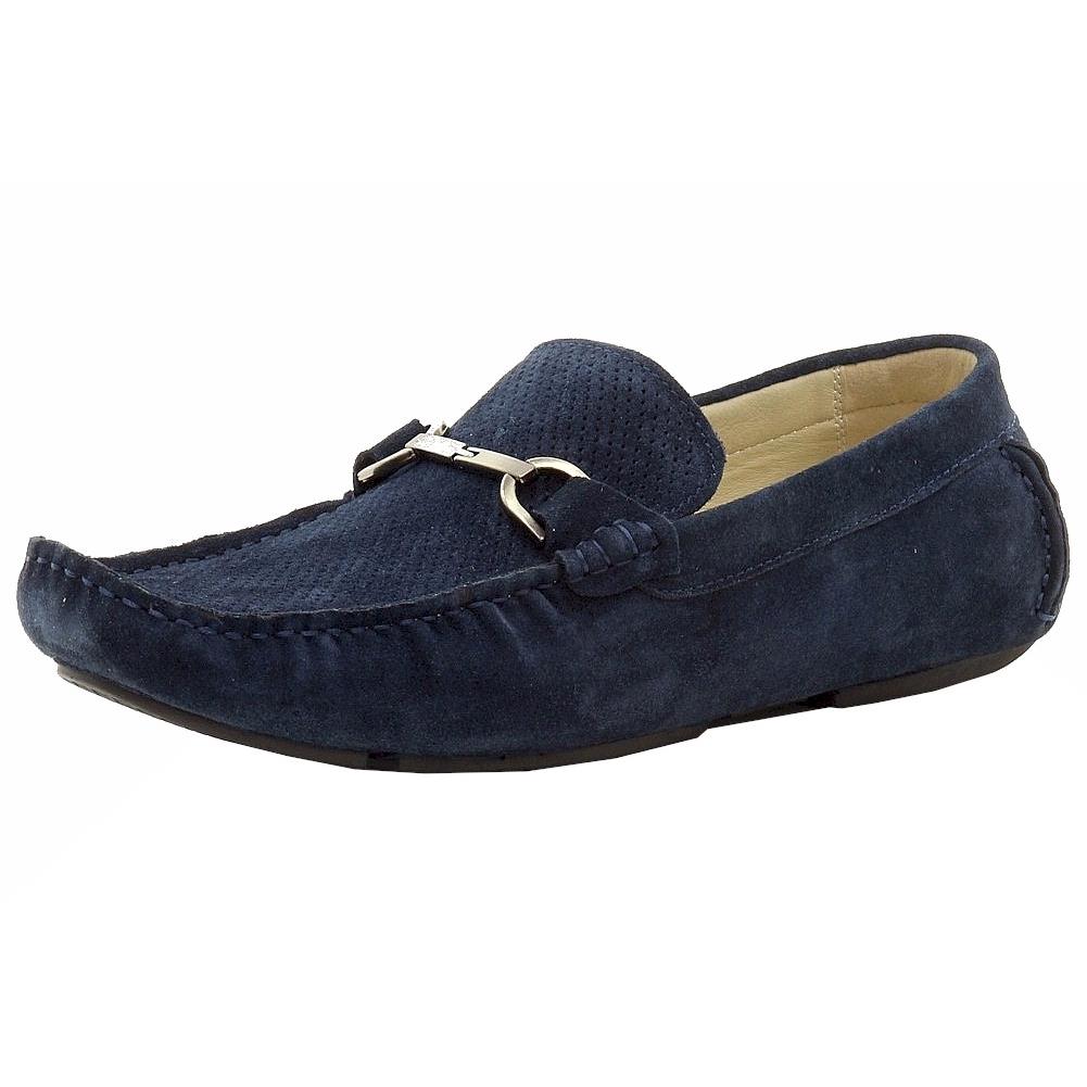 Kenneth Cole Reaction Men`s Safe-n-sound Navy Suede Leather Loafers Shoes