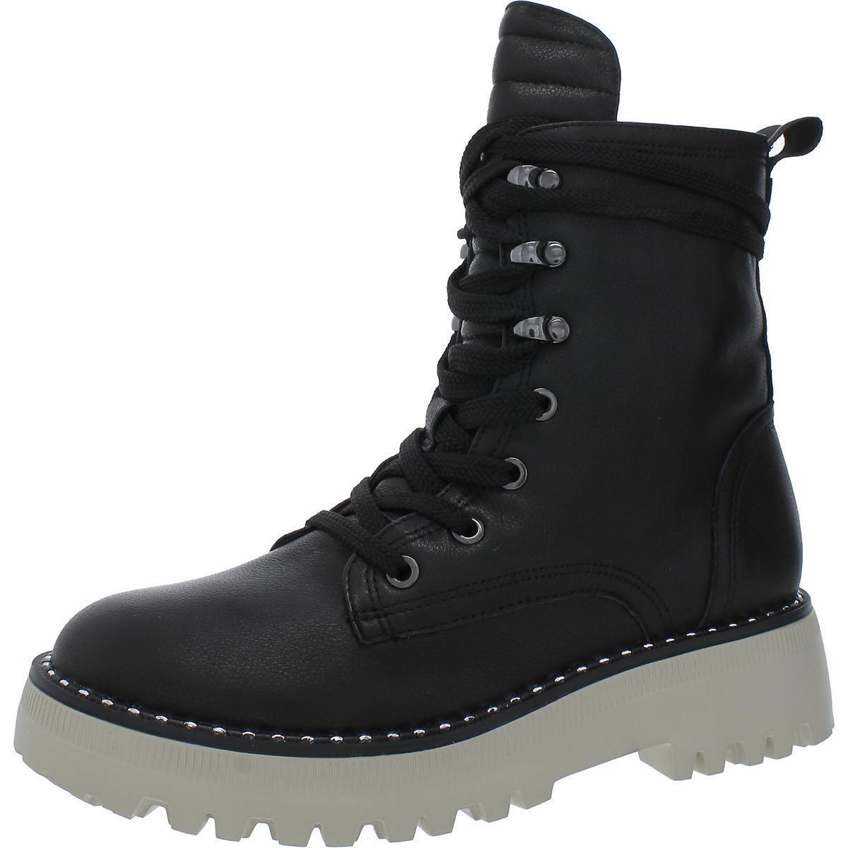 Kenneth Cole New York Womens Radell Zipper Lace-up Hiking Boots Shoes Bhfo 4459 Black