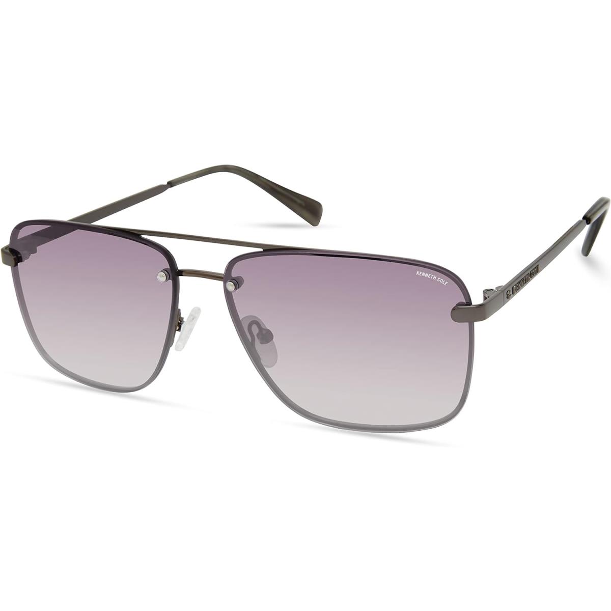 Kenneth Cole Men`s Navigator Sunglasses Shiny Gunmetal / Smoke Mirror