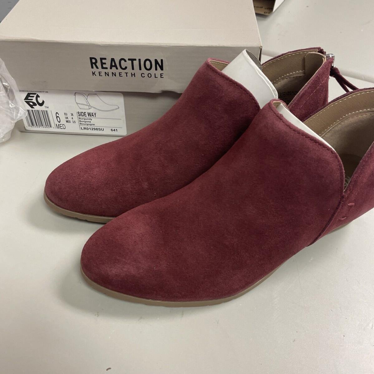 Kenneth Cole Reaction Women`s Side Way Low Heel Burgandy 6M