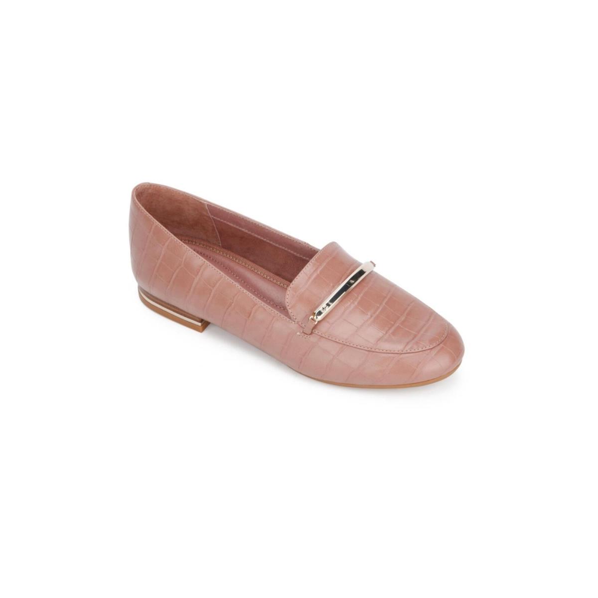 Kenneth Cole New York Womens Pink Croc Bar Balance Toe Slip On Loafers 8.5 M