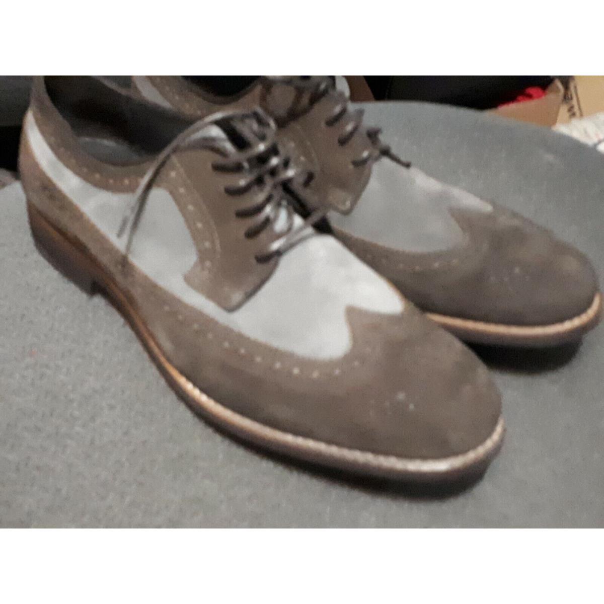 Kenneth Cole York Right Look Suede Wingtip Grey Oxford 11.5 Ret