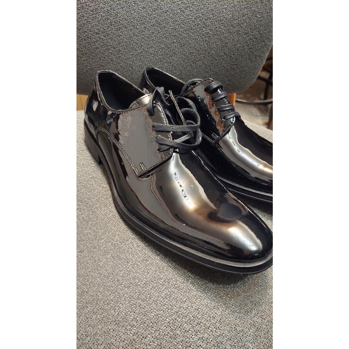 Mens Kenneth Cole Total Ly Rad Plain Toe Oxford Black Patent Leather