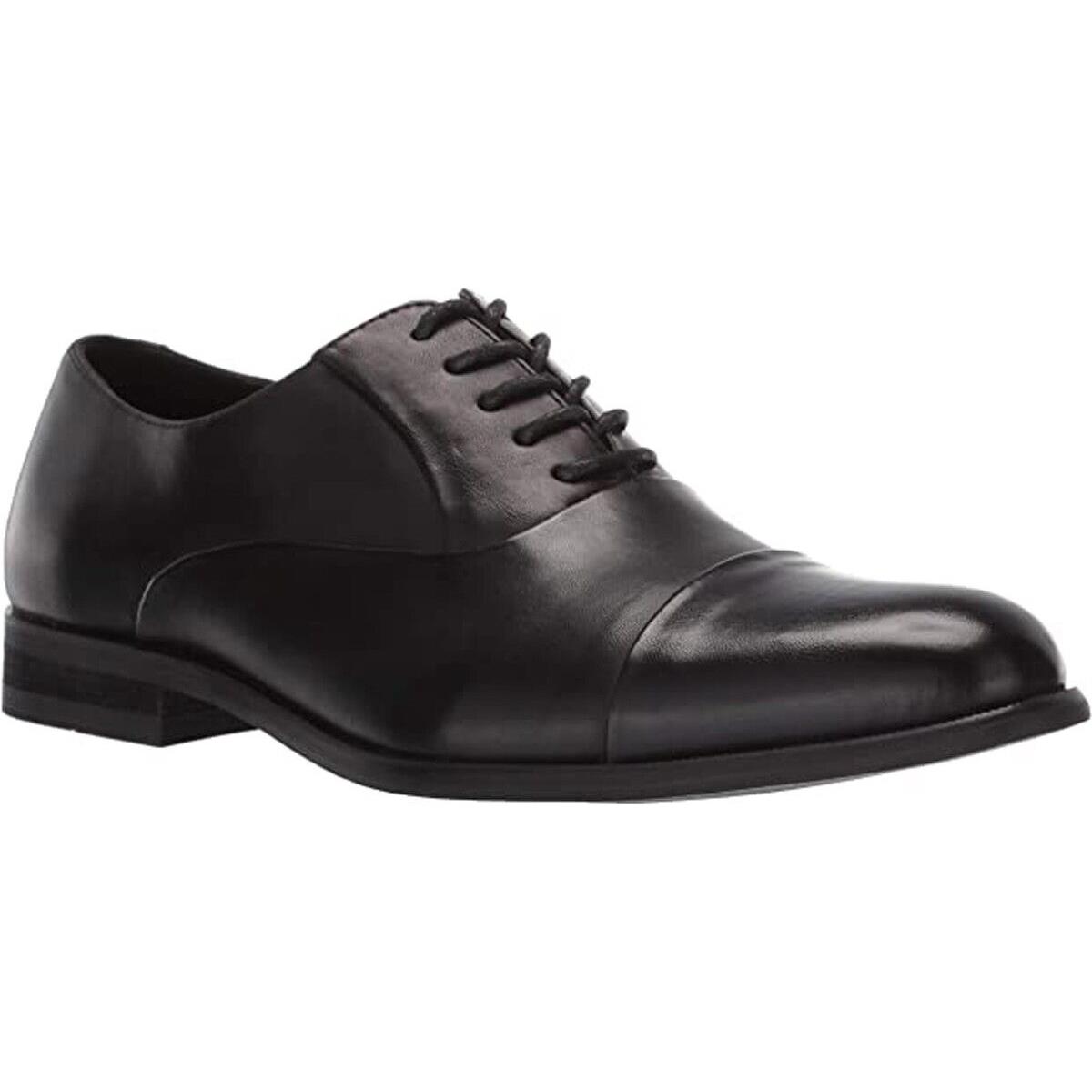 New. Kenneth Cole Reaction Men`s Kylar Lace Up Oxford Shoes Size US 9.5 M Black