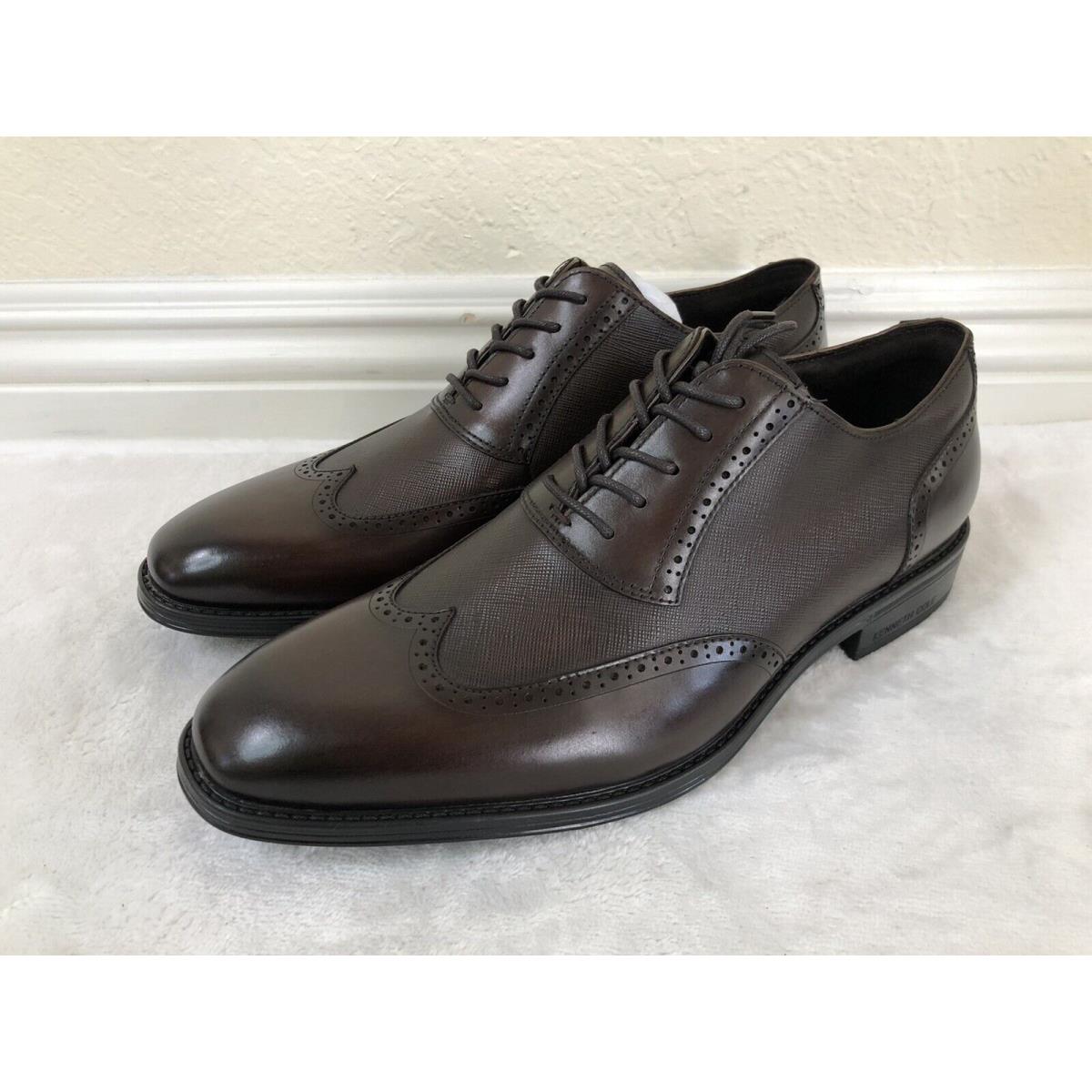 Kenneth Cole York Men`s Micah Lace Up Oxford Dress Shoes Dark Brown US SIZE7