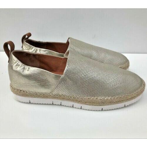 Gentle Souls BY Kenneth Cole Lara A-line Sporty 2 Gold Espadrille Loafers -8.5M