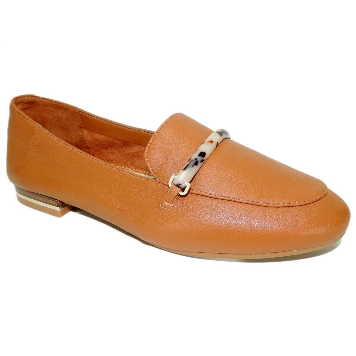 Kenneth Cole York Women`s Balance Loafers Resin Bar Cognac Size 6 M