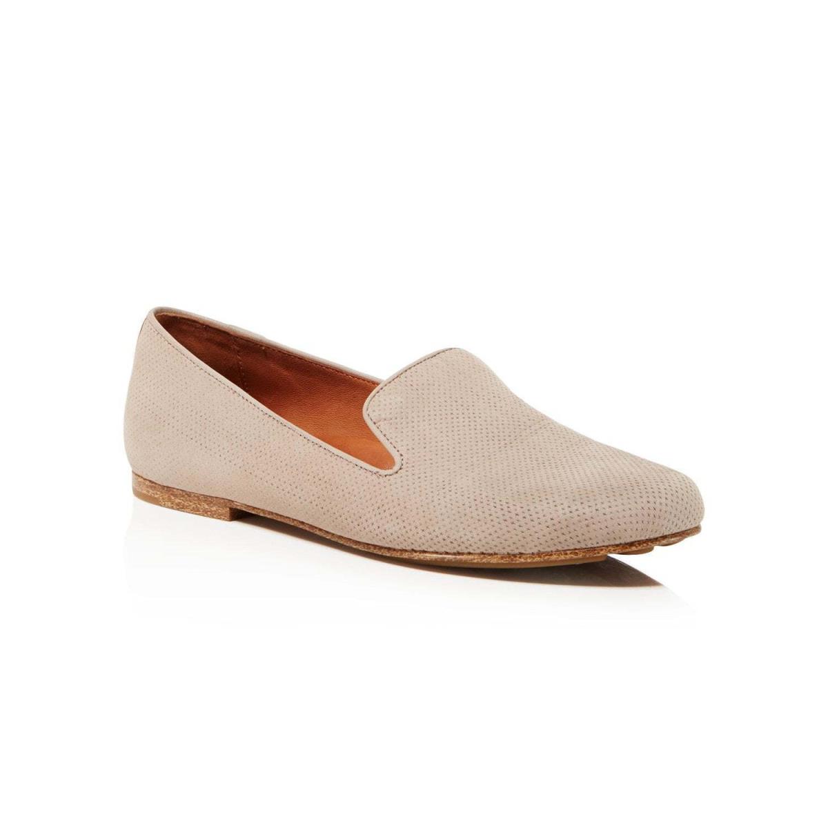 Gentle Souls by Kenneth Cole Women`s Beige Leather Eugene Smoking Flats