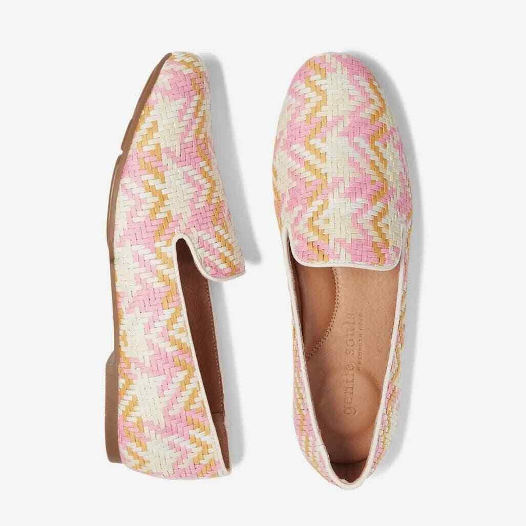 Gentle Souls by Kenneth Cole 8M Eugene Woven Rose Multi Loafers Flats