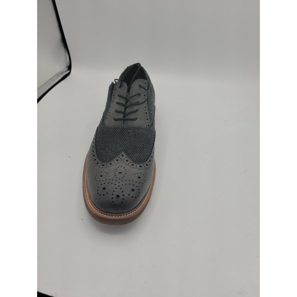 Kenneth Cole Reaction Men Full Brogue Wingtip Oxfords Palm Size US 10.5 M Grey