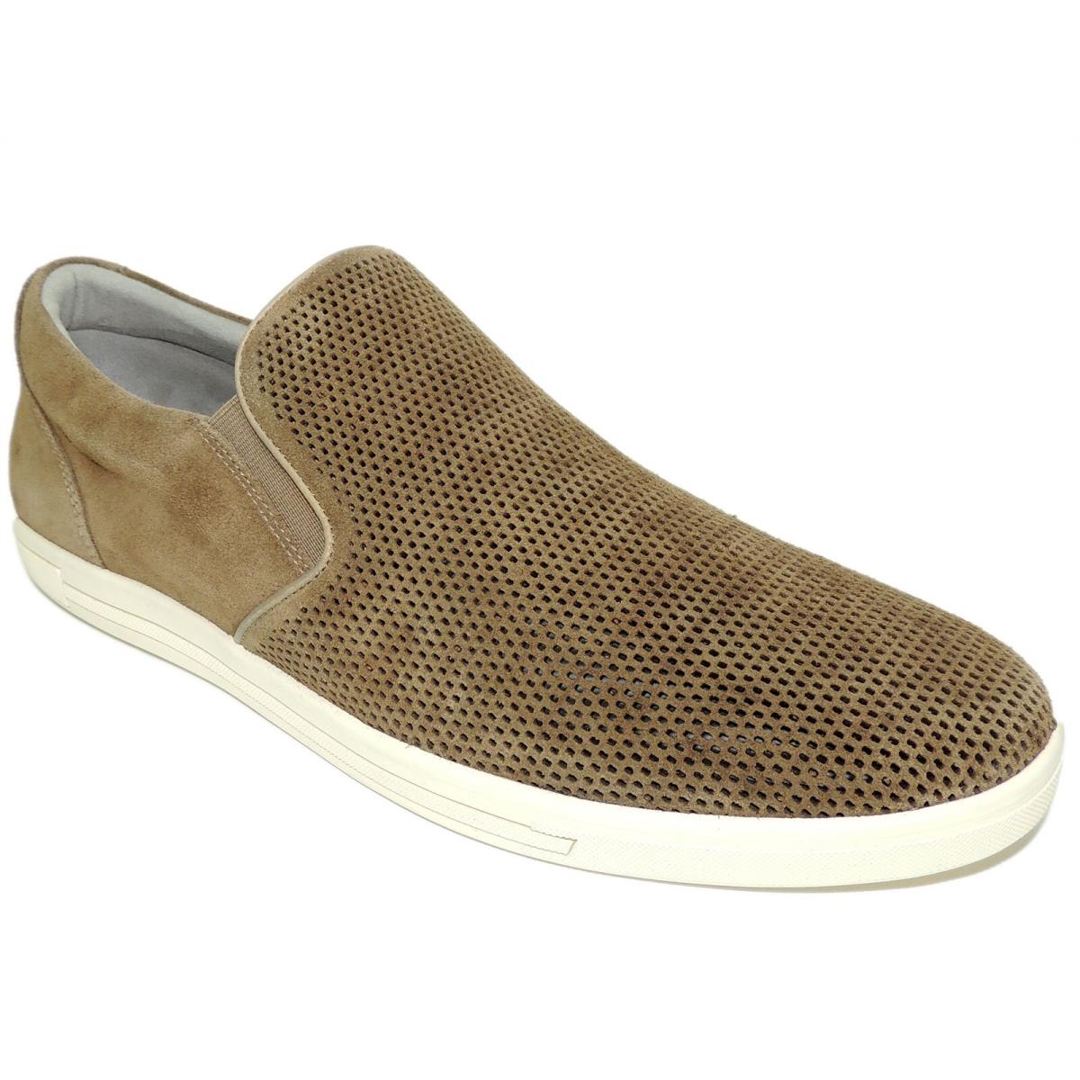 Kenneth Cole York Men`s Initial Slip-ons Taupe Leather Size 11.5 M