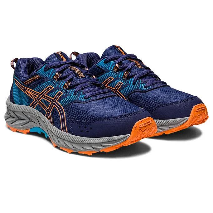 Asics Gel-venture 9 GS 1014A276-401 Sneakers Kids US 4 Blue Running Shoes EEE734