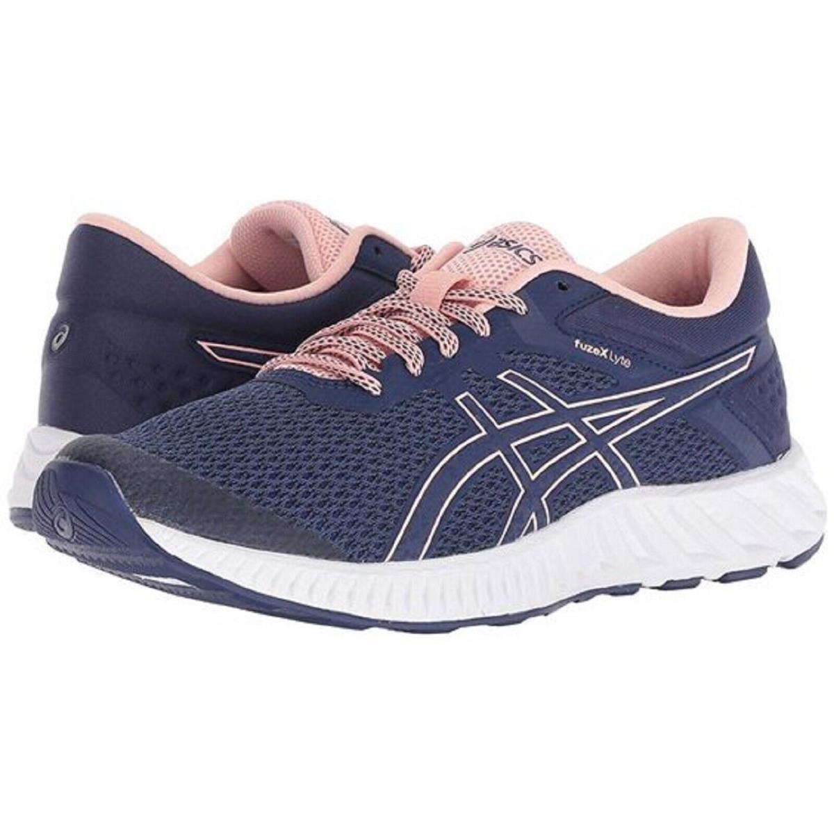 Asics Women`s Fuzex Lyte 2 Athletic Shoes Indigo Blue/frosted Rose 6.5 M - Indigo Blue, Frosted Rose