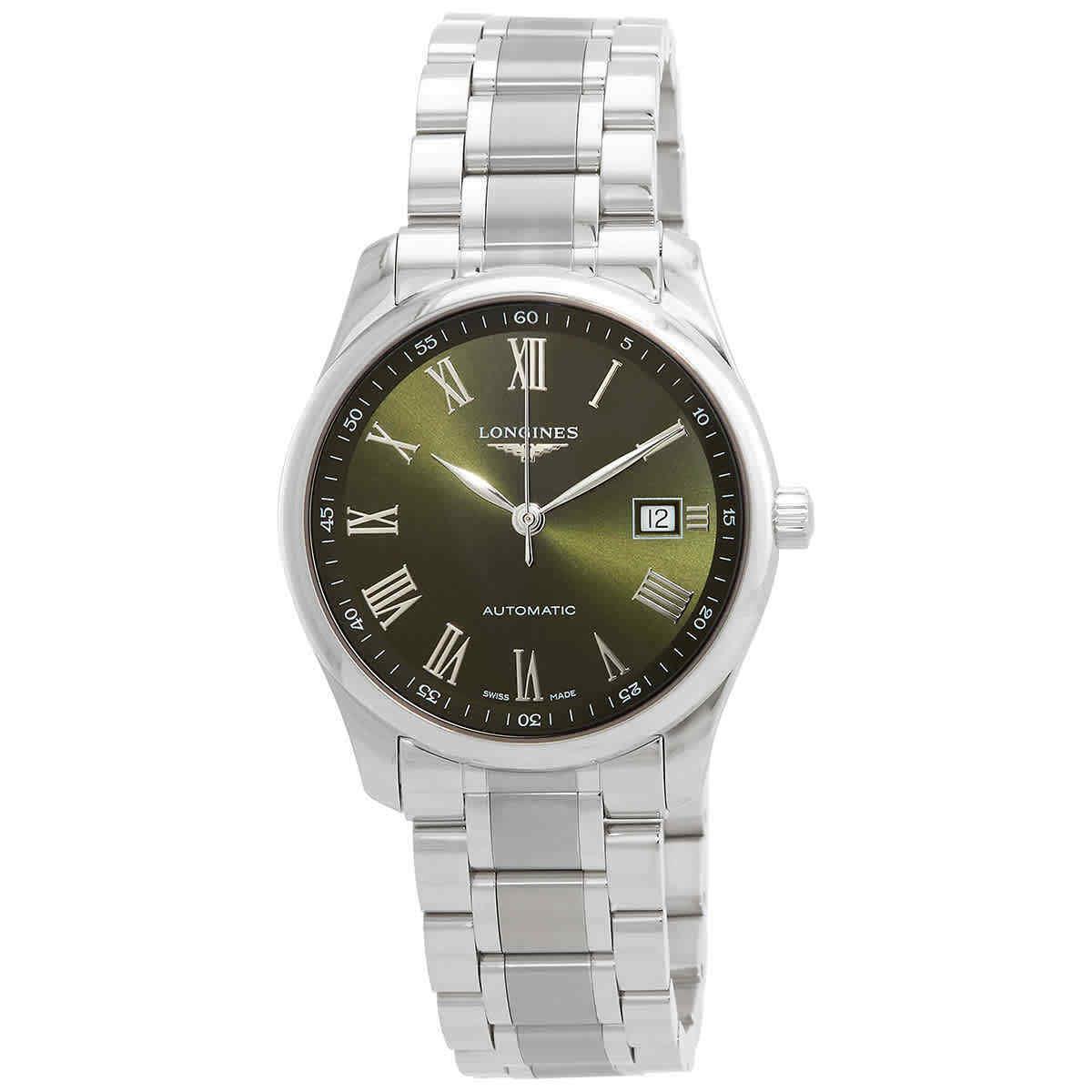 Longines Master Automatic Green Dial Men`s Watch L2.793.4.09.6 - Dial: Green, Band: Silver-tone, Bezel: Silver-tone