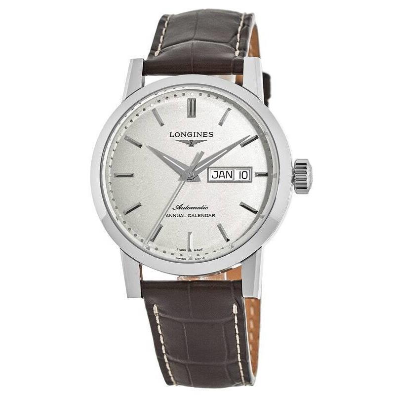 Longines Heritage Beige Dial Brown Leather Strap Men`s Watch L4.827.4.92.2