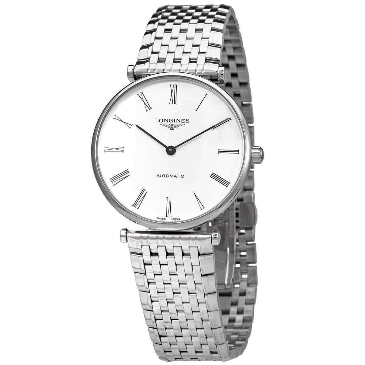 Longines La Grande Classique de Longines White Unisex Adult Watch - L49184116 - Dial: White, Band: Silver, Bezel: Silver