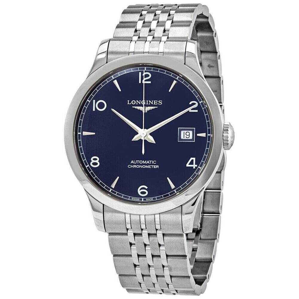 Longines Record Automatic Cosc Steel Blue Dial Date Mens Watch L2.820.4.96.6