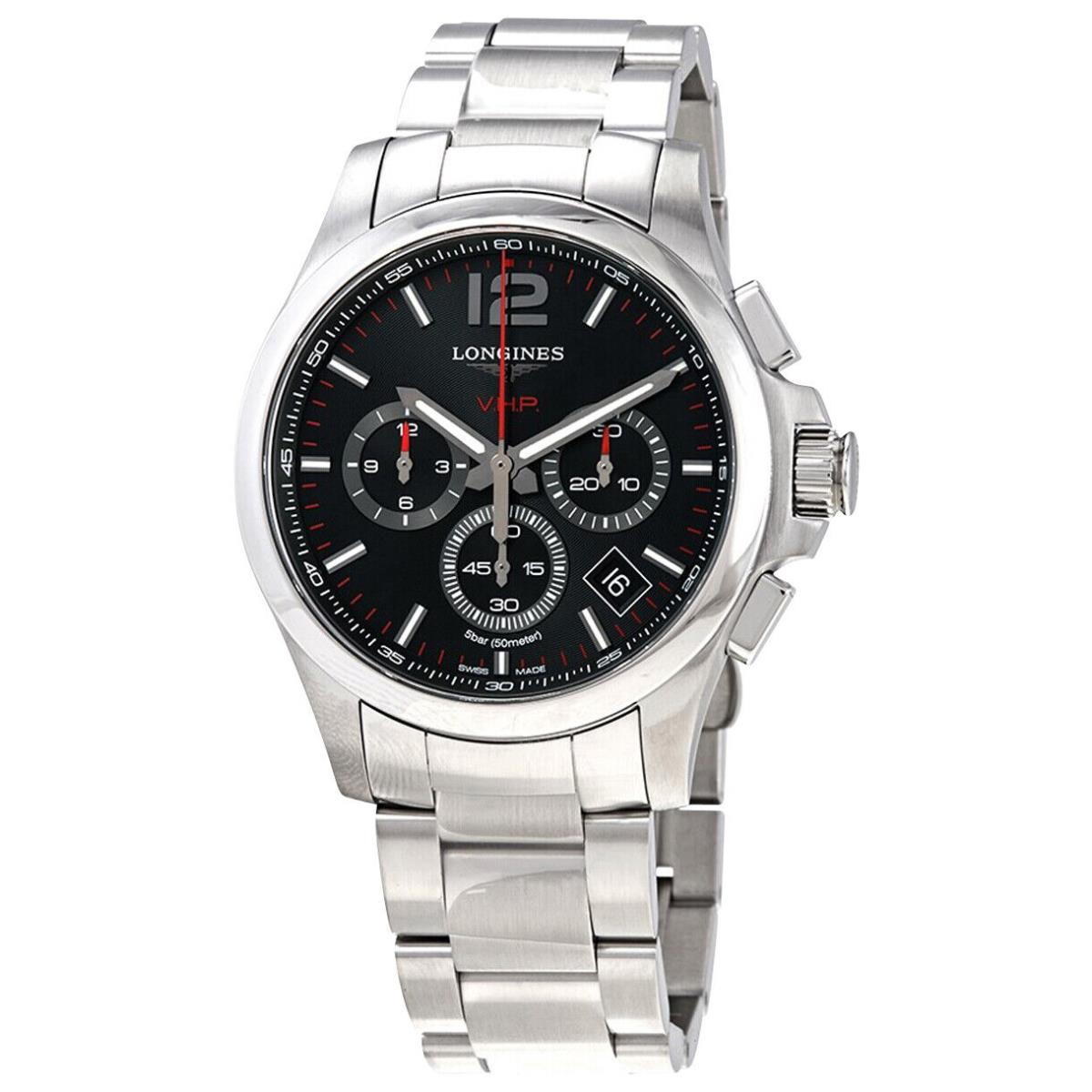 Longines Conquest V.h.p. Chrono Steel Perpetual Calendar Men Watch L3.717.4.56.6