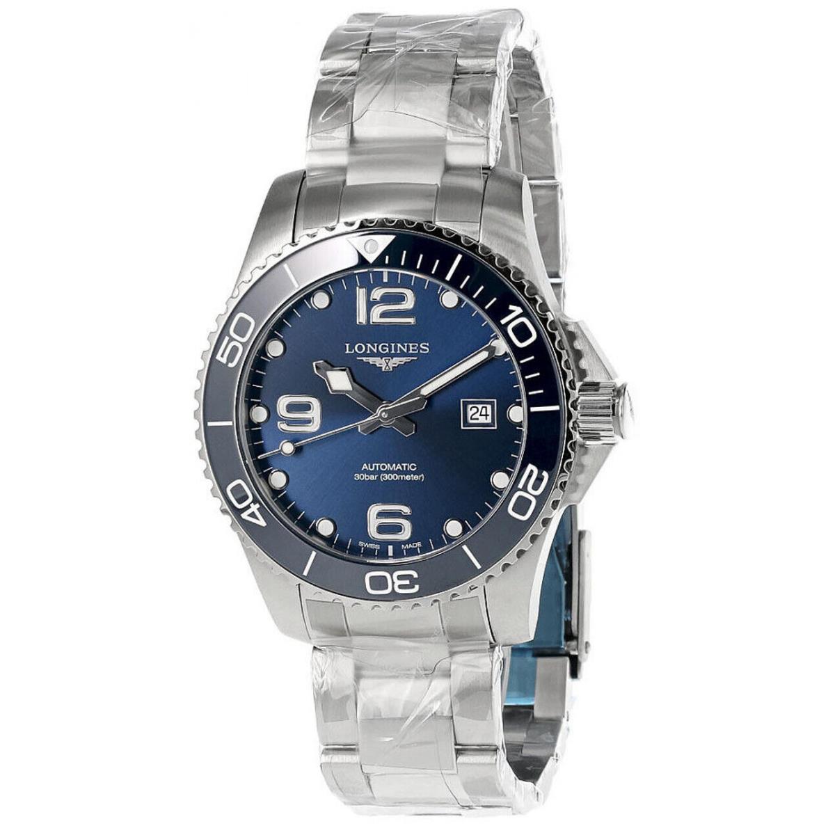 Longines Conquest 43MM Auto SS Blue Dial Men`s Watch L3.782.4.96.6