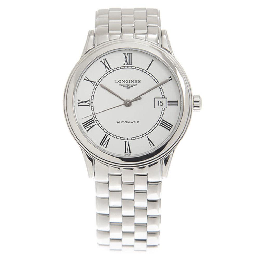 Longines Flagship Automatic Steel White Dial Date Mens Watch L4.984.4.21.6