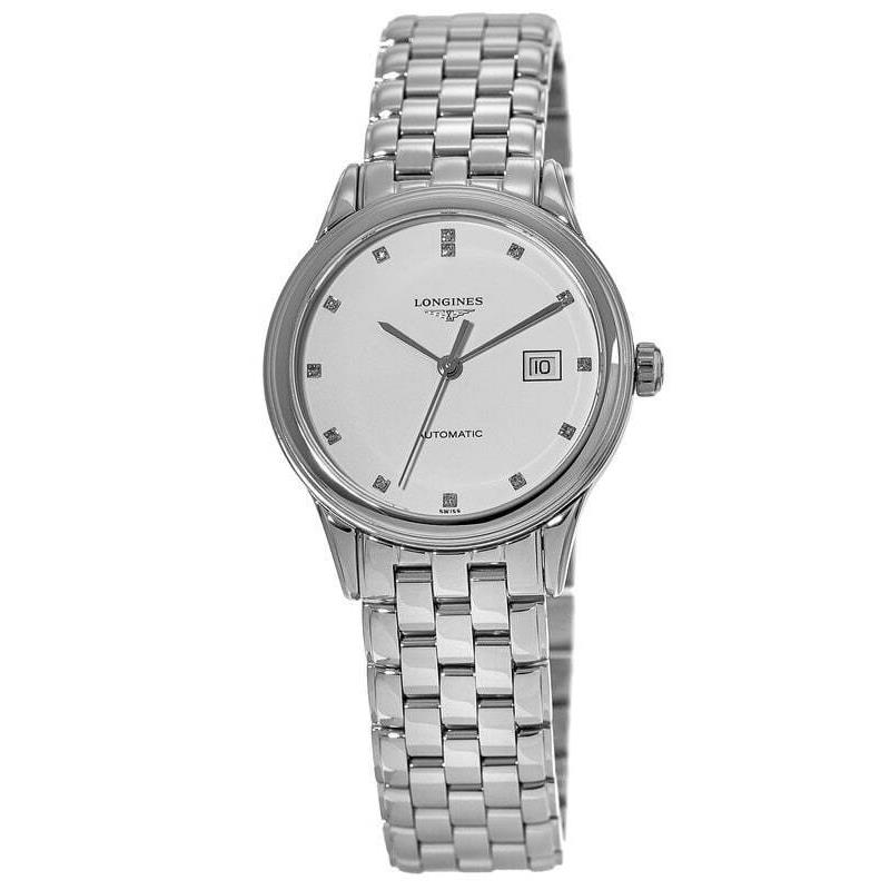 Longines Flagship Automatic White Diamond Dial Women`s Watch L4.374.4.27.6