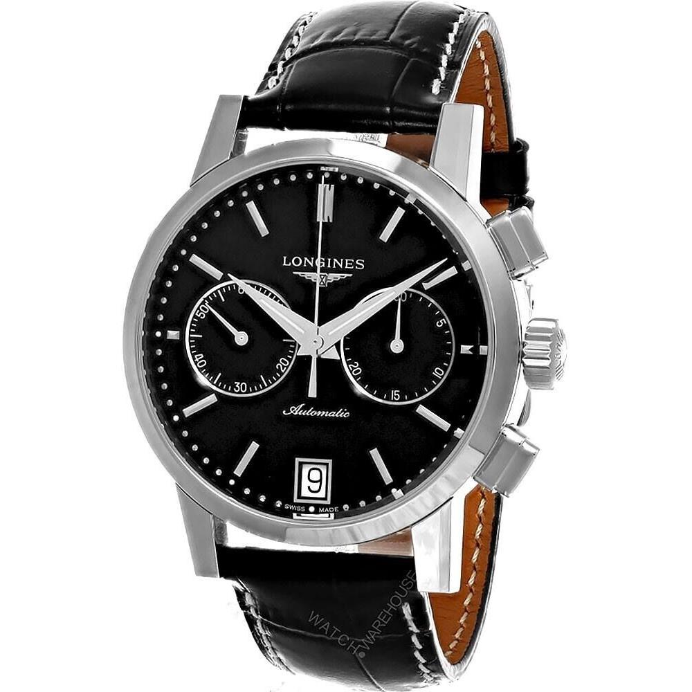 Longines 1832 Automatic Chronograph 42mm Black Dial Men`s Watch L4.829.4.52.1