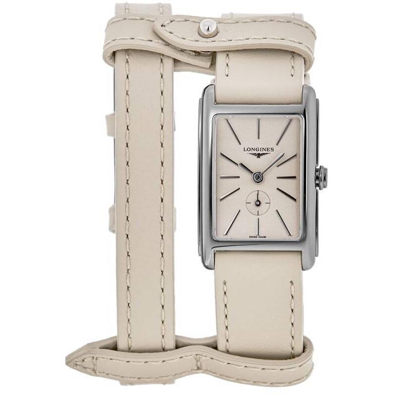 Longines Dolcevita Beige Dial Leather Strap Women`s Watch L5.255.4.79.2