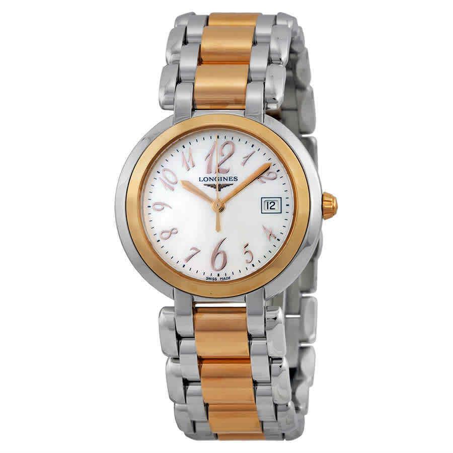 Longines Prima Luna Mop Dial Steel and Rose Gold Ladies Watch L81125836