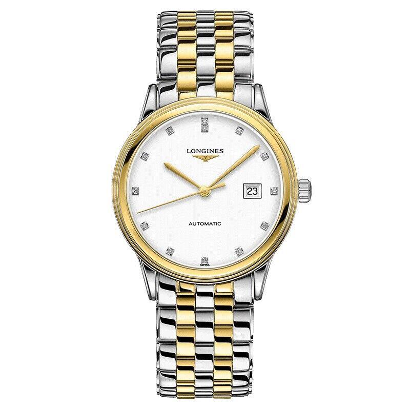 Longines Flagship White Diamond Dial Two-tone Bracelet Mens Watch L49843277