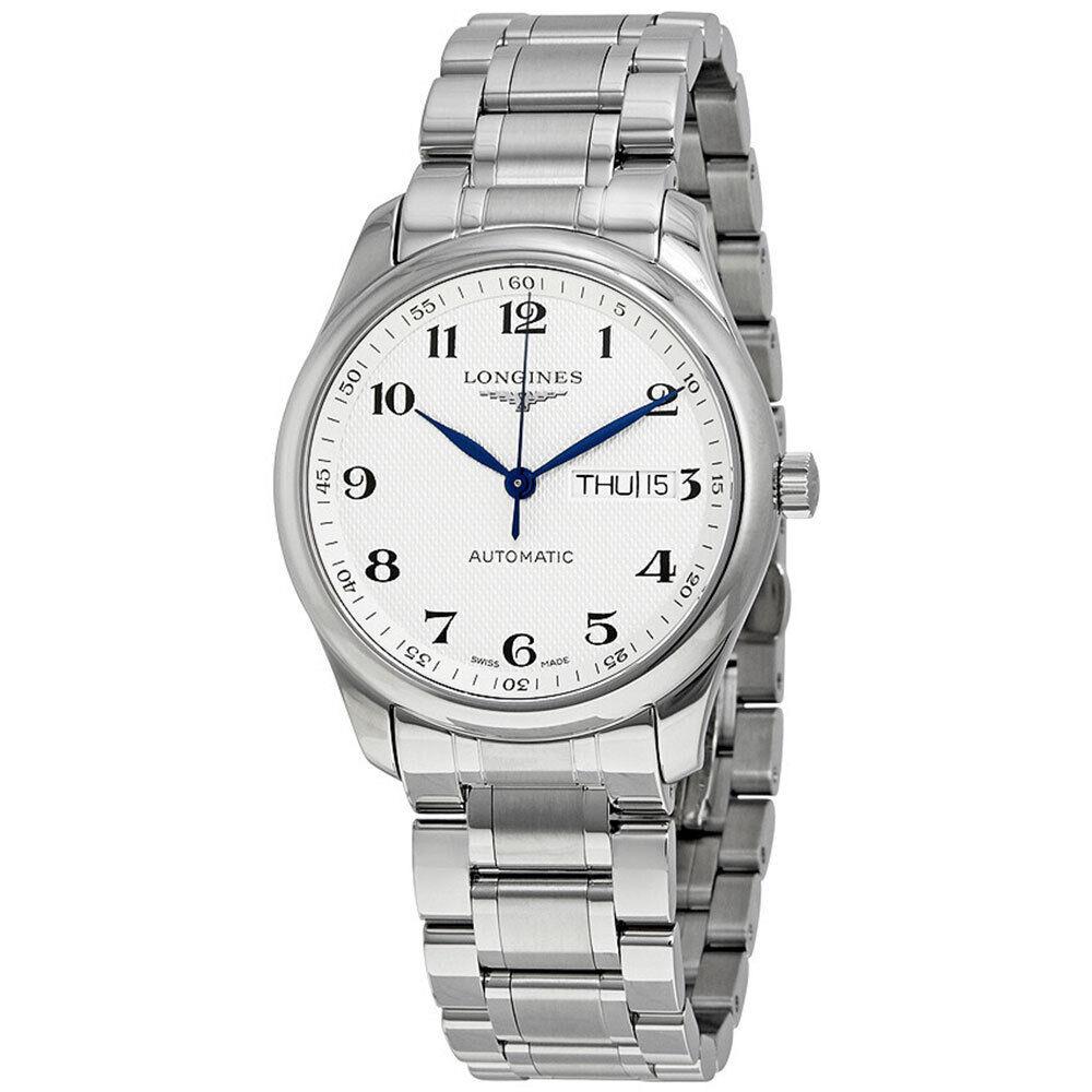 Longines Master Collection Automatic Steel Day/date Mens Watch L2.755.4.78.6 - Dial: Silver, Band: Gray, Silver, Bezel: Silver