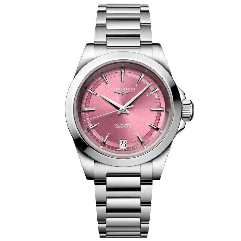 Longines Conquest Pink 34mm Automatic Ladies Watch L34304996 / L3.430.4.99.6