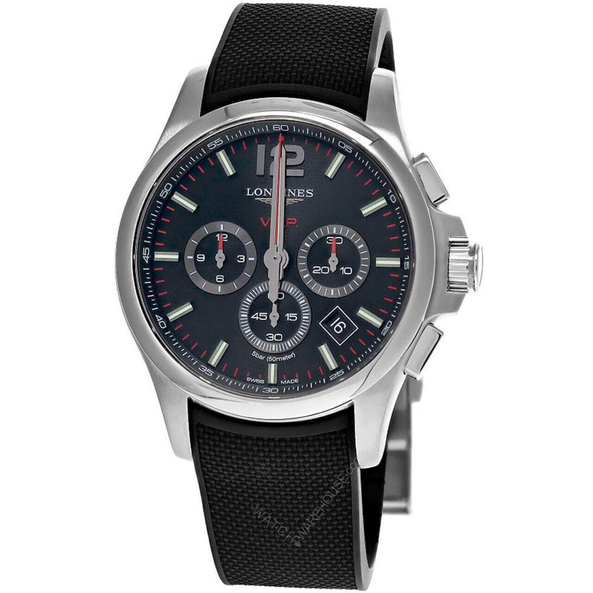 Longines Conquest V.h.p. 44MM Quartz Chrono Men`s Watch L3.727.4.56.9