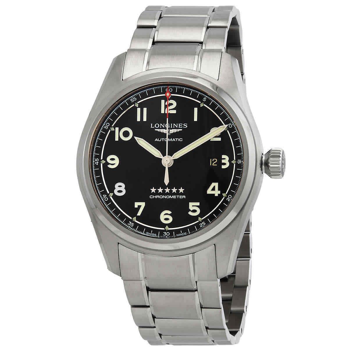 Longines Spirit Automatic Chronometer Black Dial Men`s Watch L3.811.4.53.6