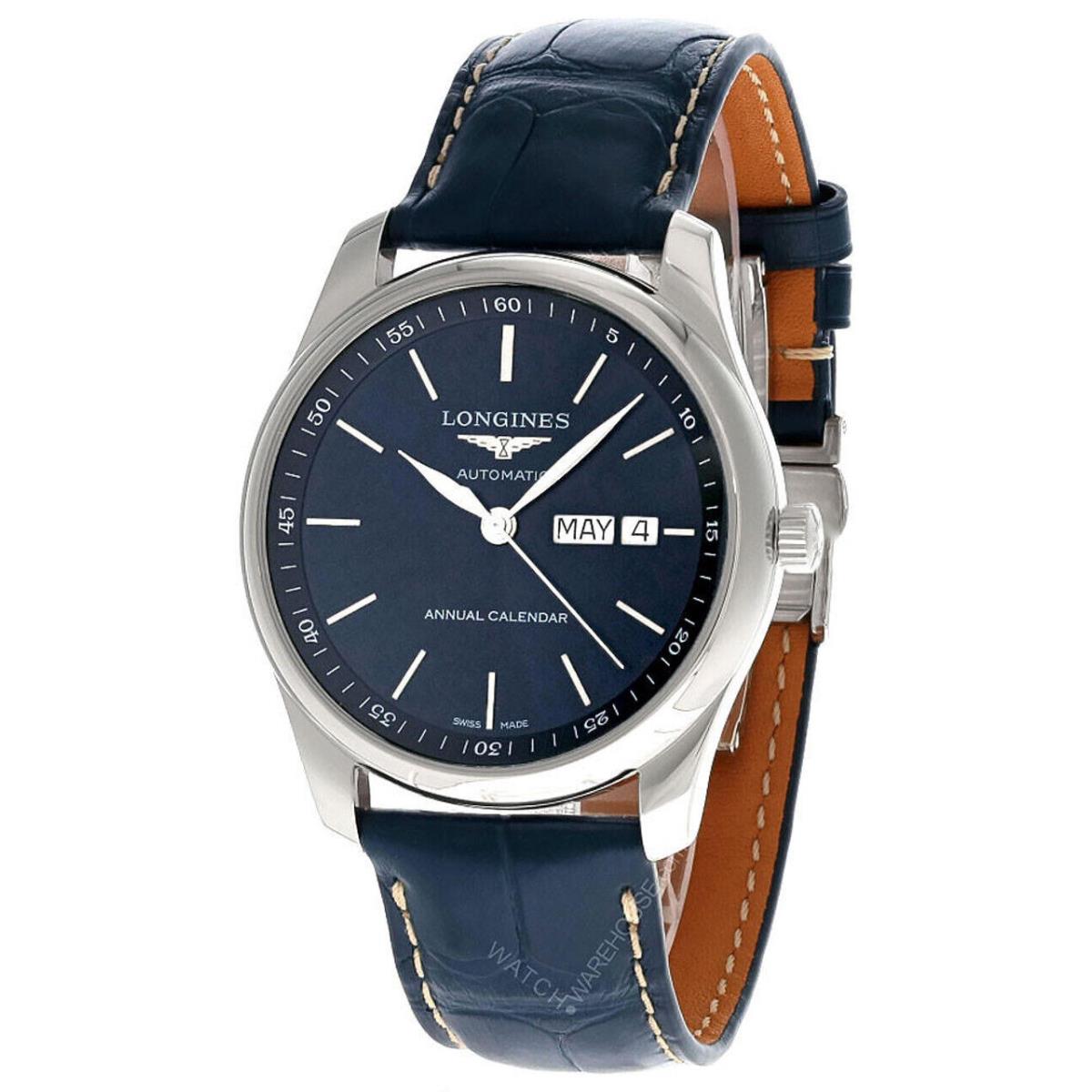 Longines Master Collection 40MM Auto Leather Men`s Watch L2.910.4.92.0