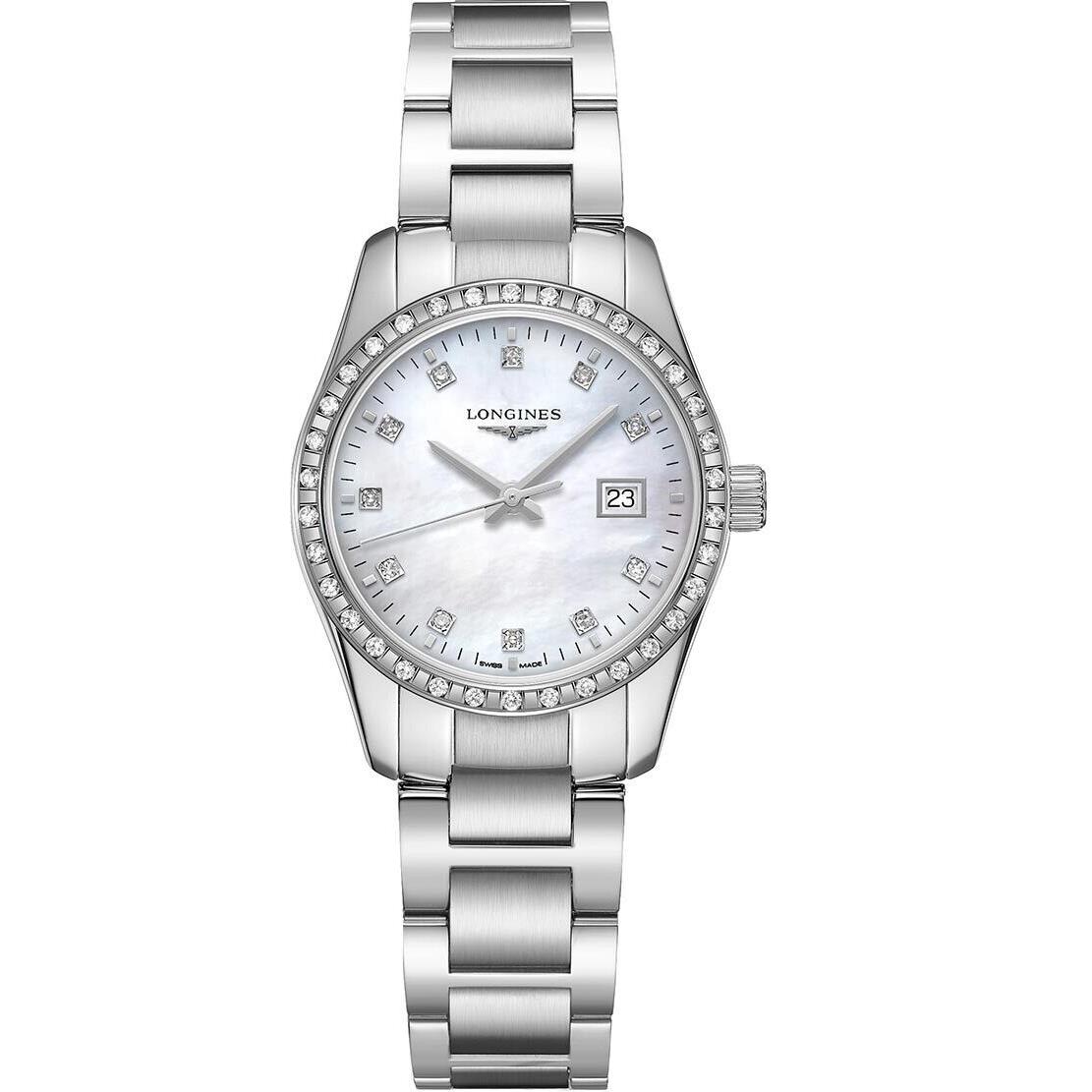 Longines Conquest Diamond Accent Quartz Stainless Steel Ladies Watch L22860876