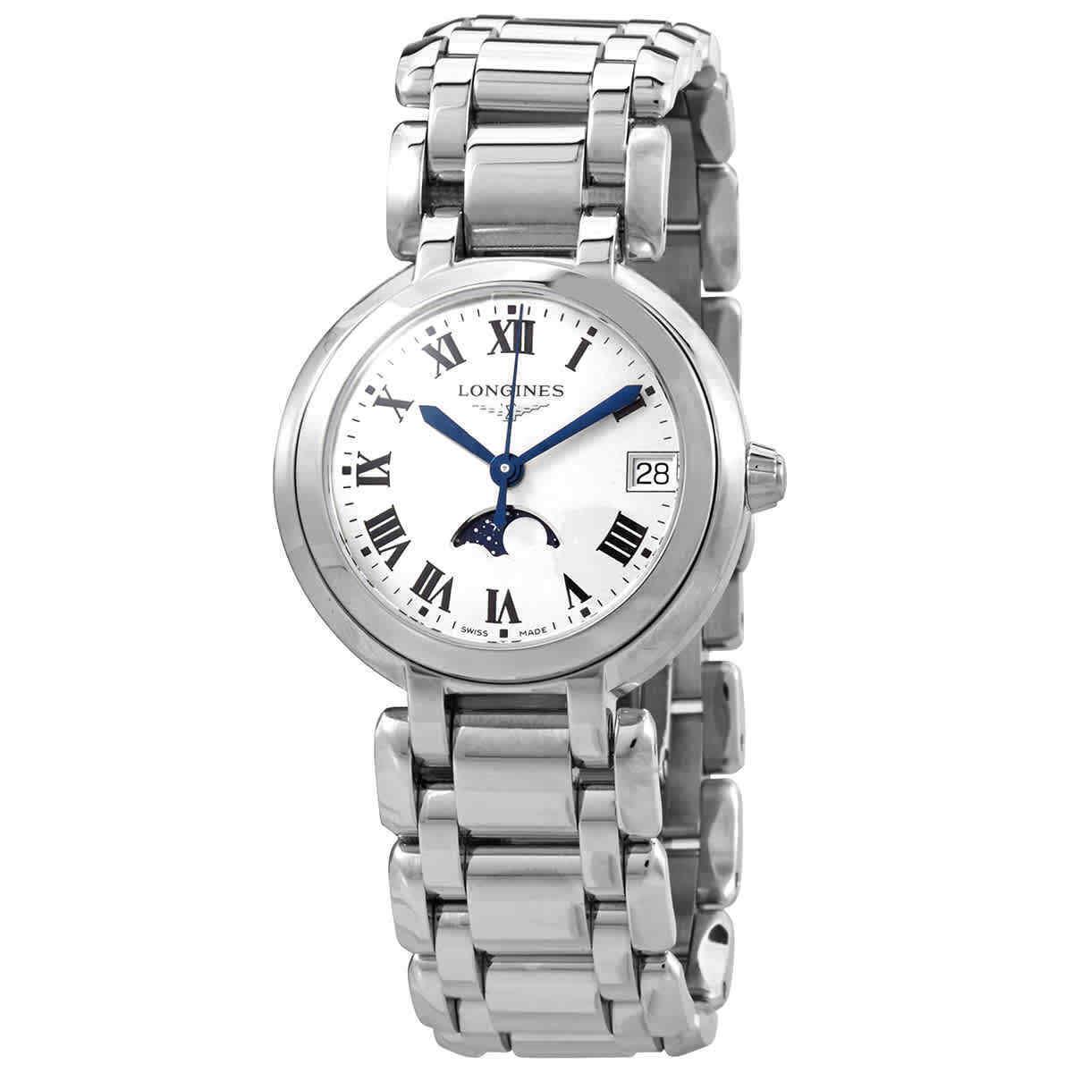 Longines Prima Luna Quartz Silver Dial Ladies Watch L8.115.4.71.6