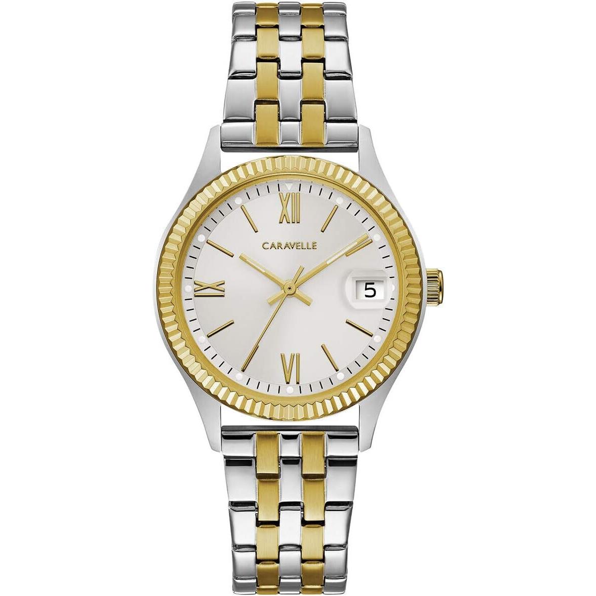 Caravelle by Bulova Silver Stainless Steel Two-tone 45M112