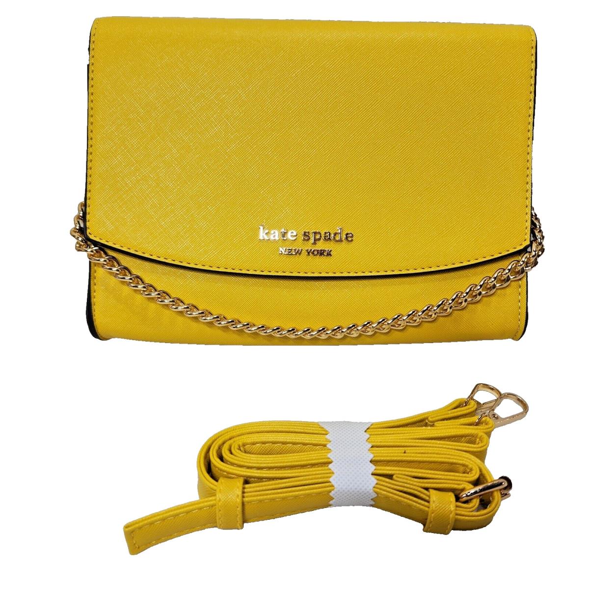 Kate Spade Madison Willow Medium Flap Convertible Crossbody Daffodil Yellow