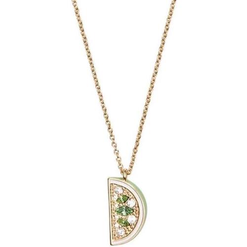 Kate Spade Out of Office Lime Slice Mini Pendant Necklace Green Gold Plated