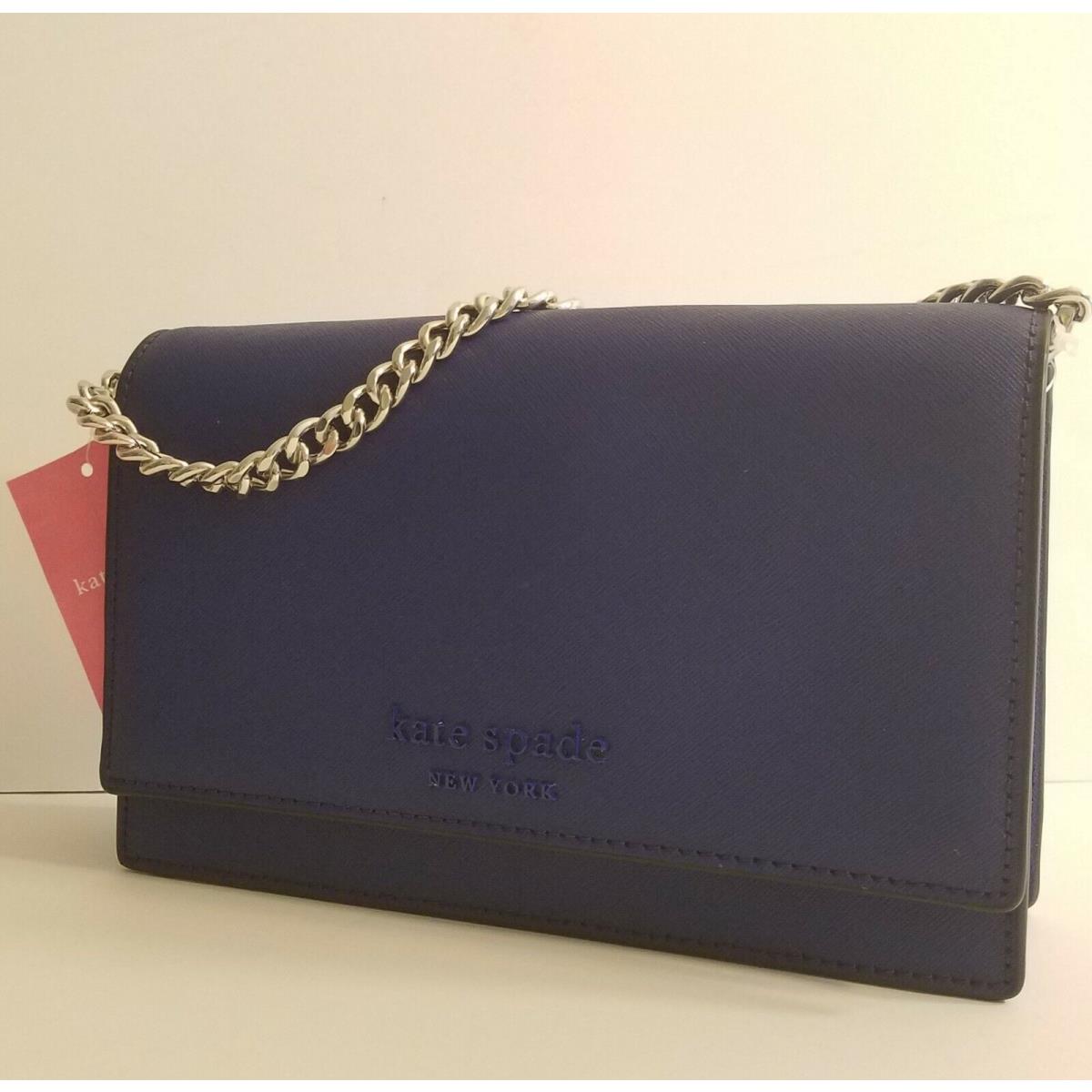 Kate Spade Cameron Monotone Deep Azure Convertible Crossbody Shoulder Bag