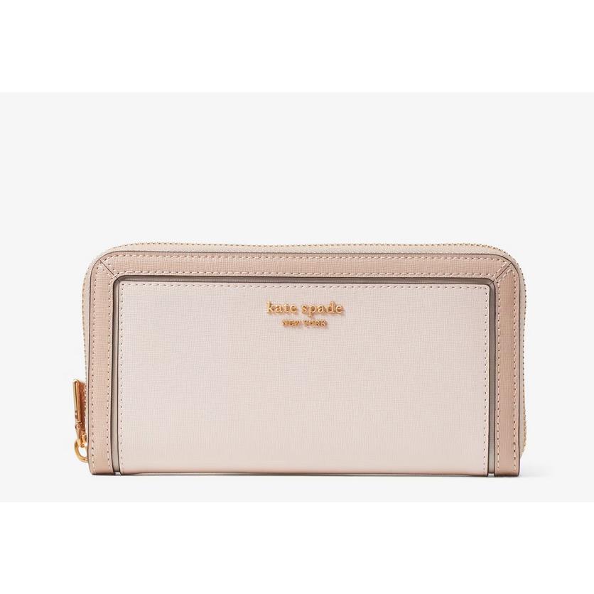 Kate Spade Morgan Colorblocked Zip-around Continental Wallet - Pale Dogwood