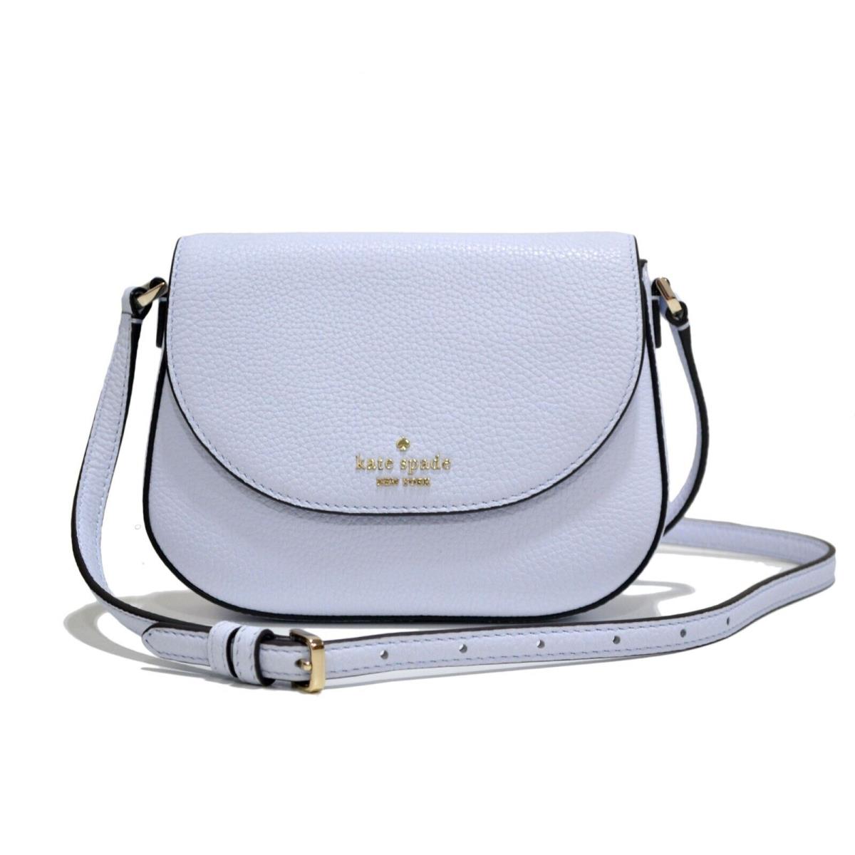 Kate Spade New York Leila Mini Flap Crossbody Purse Adjustable Taro Milk New - Handle/Strap: Purple, Hardware: Silver, Exterior: Purple