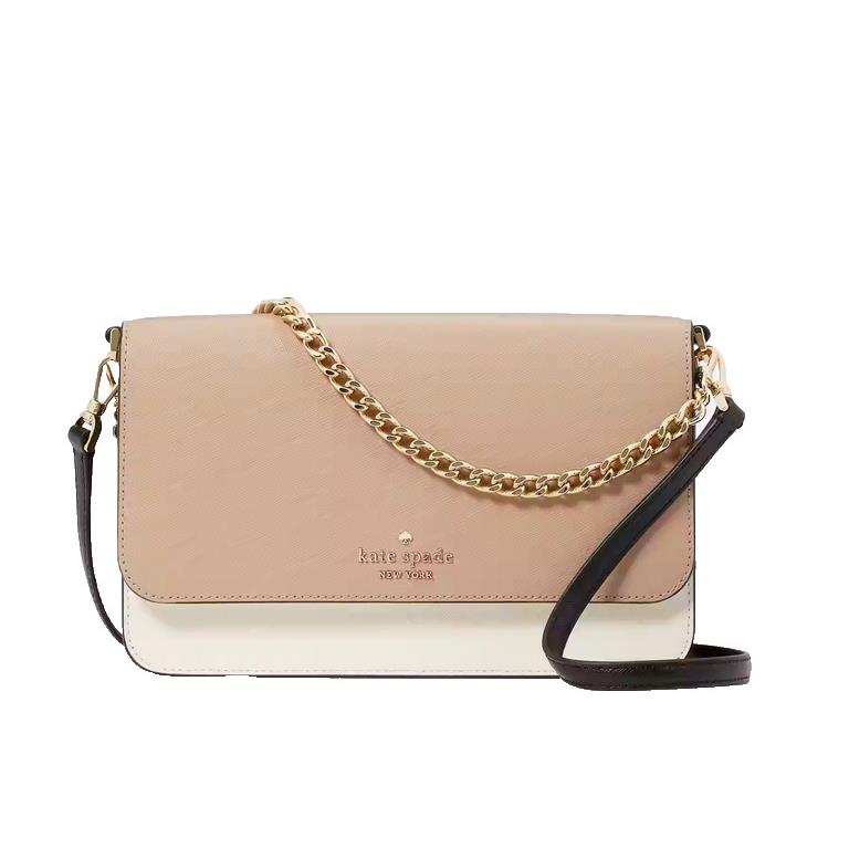 Kate Spade Madison Colorblock Flap Convertible Crossbody in Toasted Hazelnut