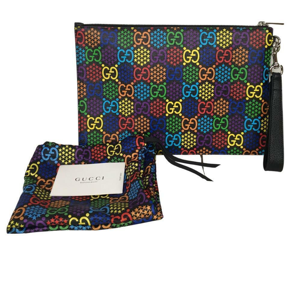 Gucci Women`s Monogram GG Logo Pouch Multicolor One Size DM23