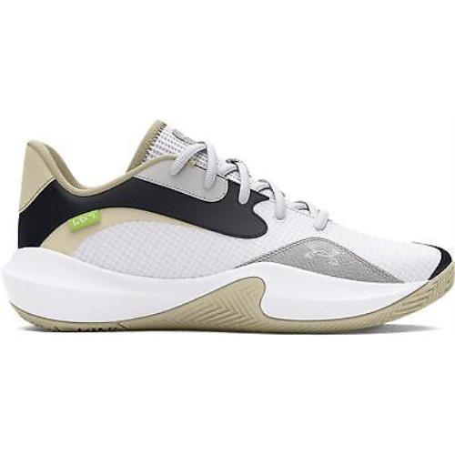 Under Armour Unisex UA Lockdown 7 Low Basketball Shoes White/silt/white - 302764 - WHITE-SILT-WHITE