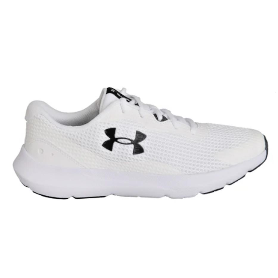 Under Armour Men`s White Surge 3 Running Tennis Shoes Sneakers