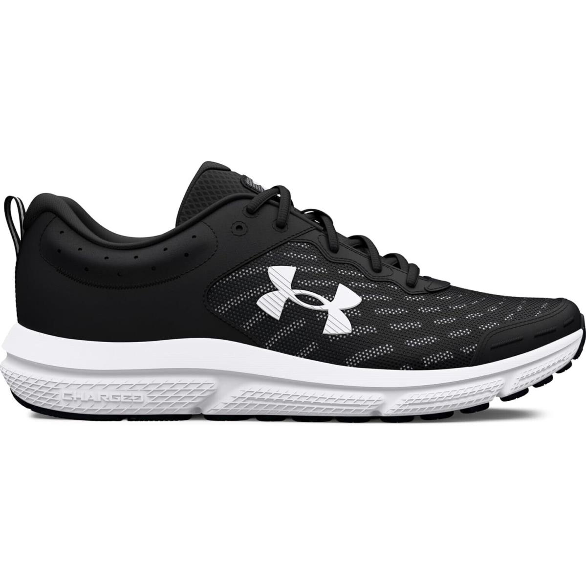 Under Armour Charged Assert 10 Men`s Running Shoes Black White 3026175-001