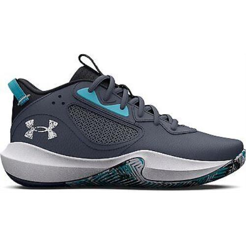 Under Armour Unisex UA Lockdown 6 Basketball Shoes Downpour Gray/black/white - 3 - DOWNPOUR GRAY-BLACK-WHITE